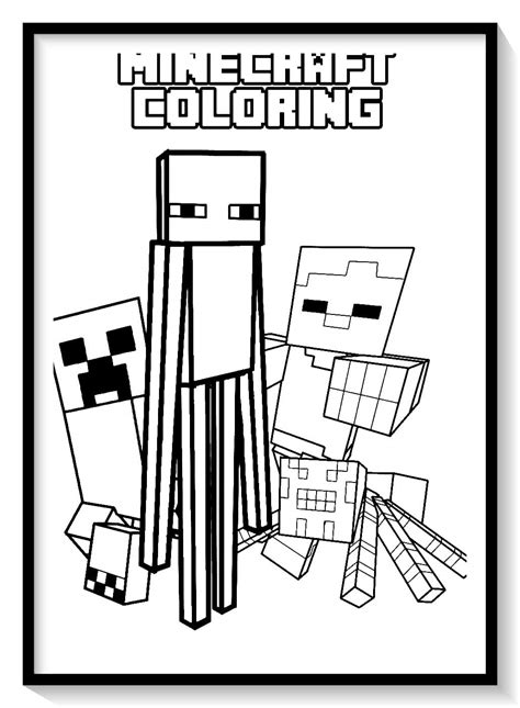 dibujo para colorear minecraft